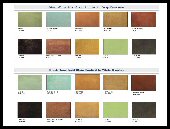 Color Chart for Stains used on concrete